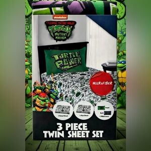 Teenage Mutant Ninja Turtles Mutant Mayhem Kids Twin Sheet Set 3Pcs Nickelodeon